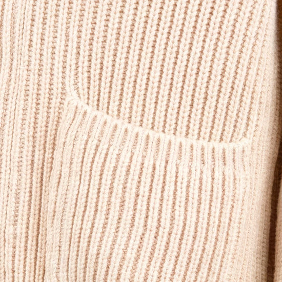 Shawl collar organic cotton rib cardigan - MONTEZEMOLO
