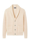Shawl collar organic cotton rib cardigan - MONTEZEMOLO