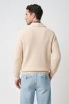 Shawl collar organic cotton rib cardigan - MONTEZEMOLO
