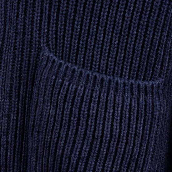 Shawl collar organic cotton rib cardigan - MONTEZEMOLO
