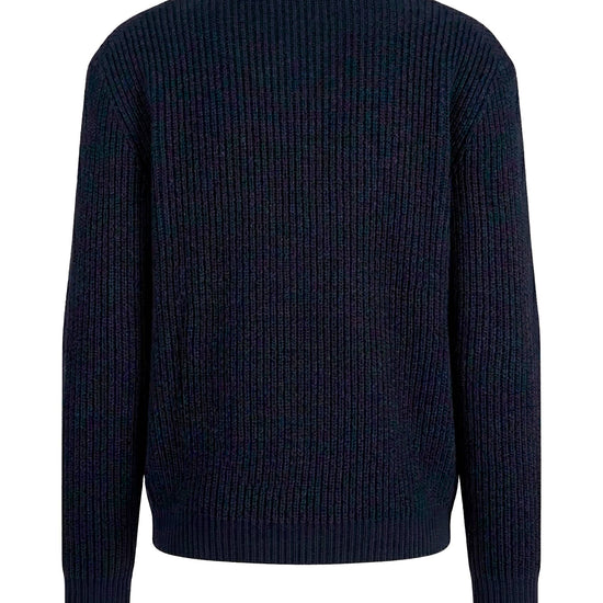 Shawl collar organic cotton rib cardigan - MONTEZEMOLO