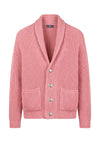 Shawl collar organic cotton rib cardigan - MONTEZEMOLO