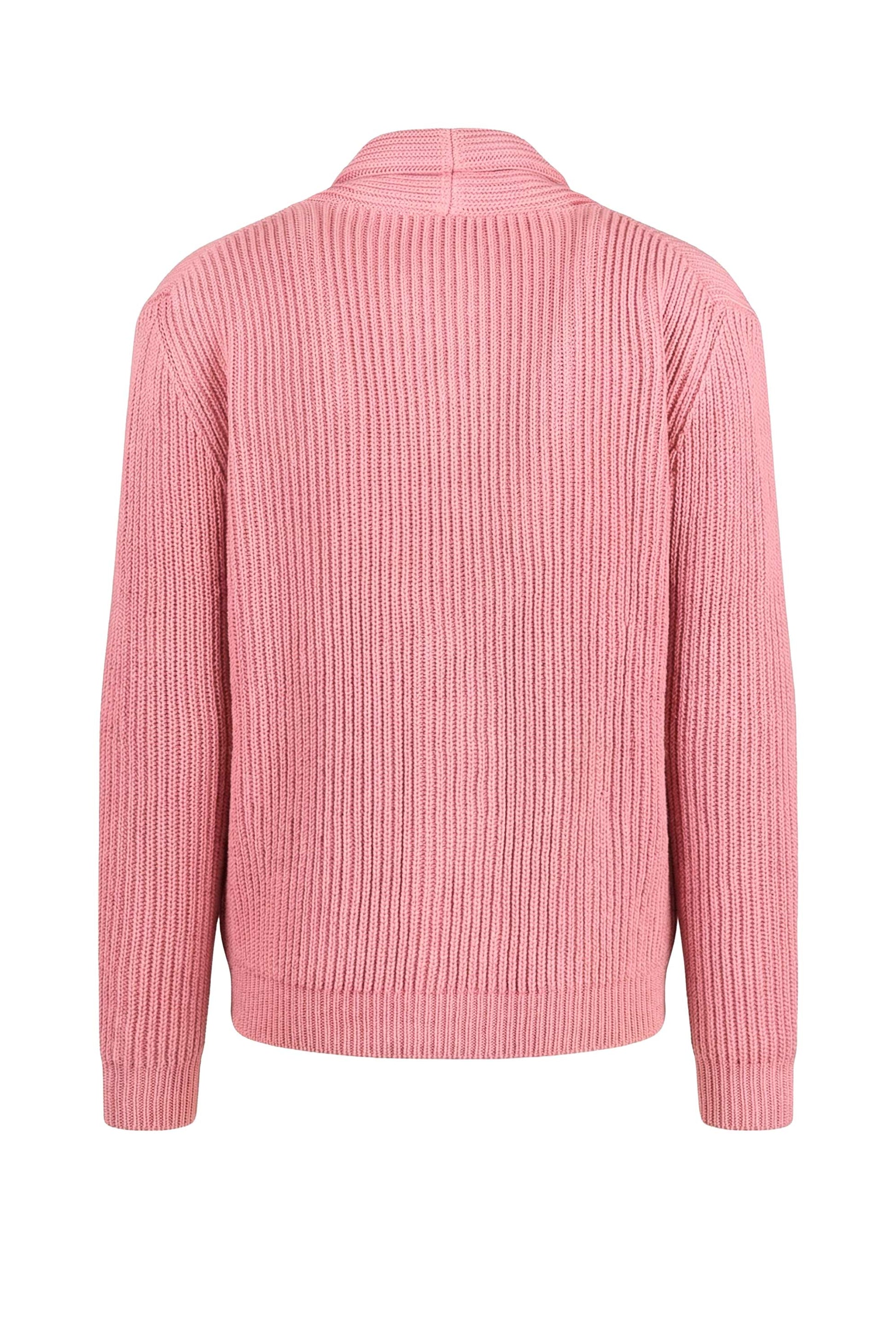 Shawl collar organic cotton rib cardigan - MONTEZEMOLO