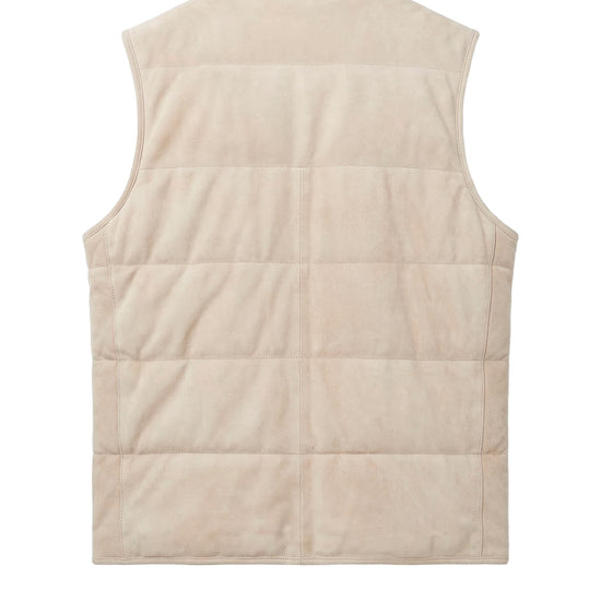 Suede vest with silver-plated buttons - MONTEZEMOLO