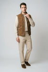 Suede vest with silver-plated buttons - MONTEZEMOLO