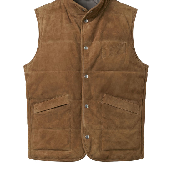 Suede vest with silver-plated buttons - MONTEZEMOLO