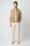 Cardigan jacket with suede front - MONTEZEMOLO