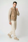 Cardigan jacket with suede front - MONTEZEMOLO