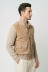 Cardigan jacket with suede front - MONTEZEMOLO