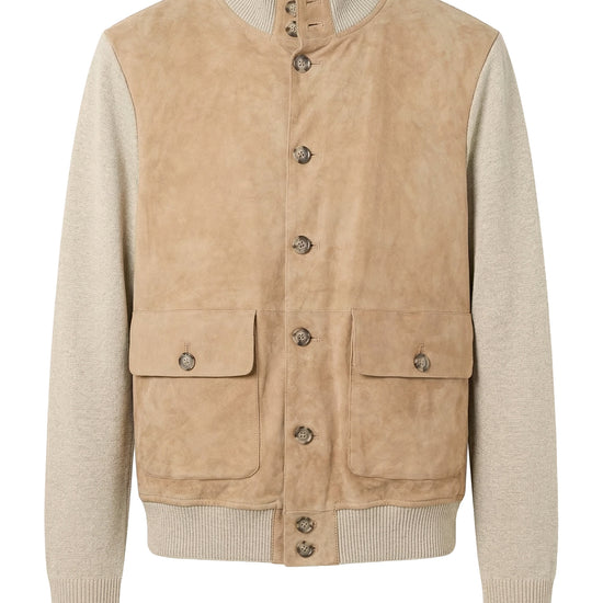 Cardigan jacket with suede front - MONTEZEMOLO