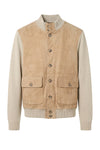 Cardigan jacket with suede front - MONTEZEMOLO