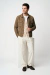 Suede trucker jacket with silver-plated buttons - MONTEZEMOLO