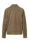 Suede trucker jacket with silver-plated buttons - MONTEZEMOLO