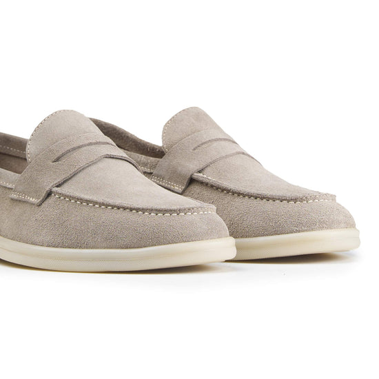 Suede penny loafer with rubber sole - MONTEZEMOLO
