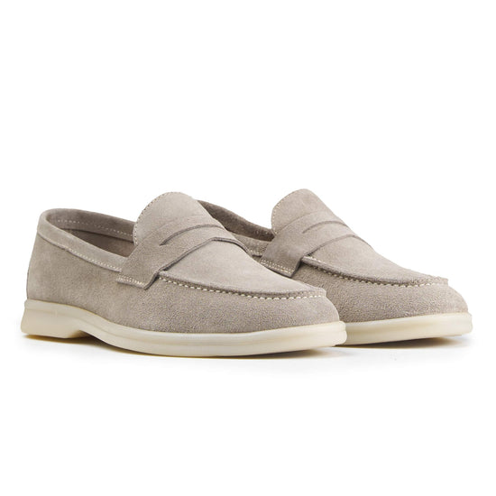 Suede penny loafer with rubber sole - MONTEZEMOLO