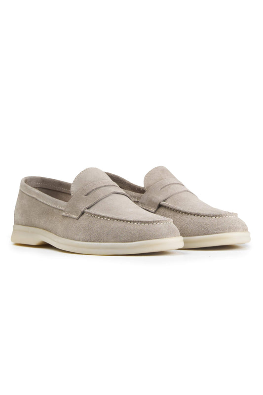 Suede penny loafer with rubber sole - MONTEZEMOLO