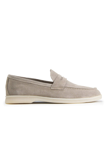 Suede penny loafer with rubber sole - MONTEZEMOLO
