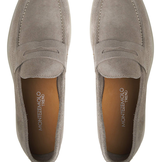 Suede penny loafer with rubber sole - MONTEZEMOLO