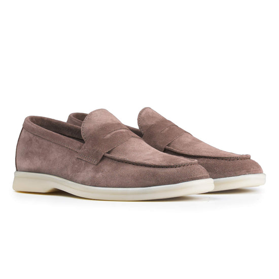 Suede penny loafer with rubber sole - MONTEZEMOLO