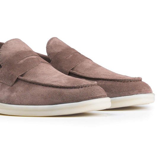 Suede penny loafer with rubber sole - MONTEZEMOLO