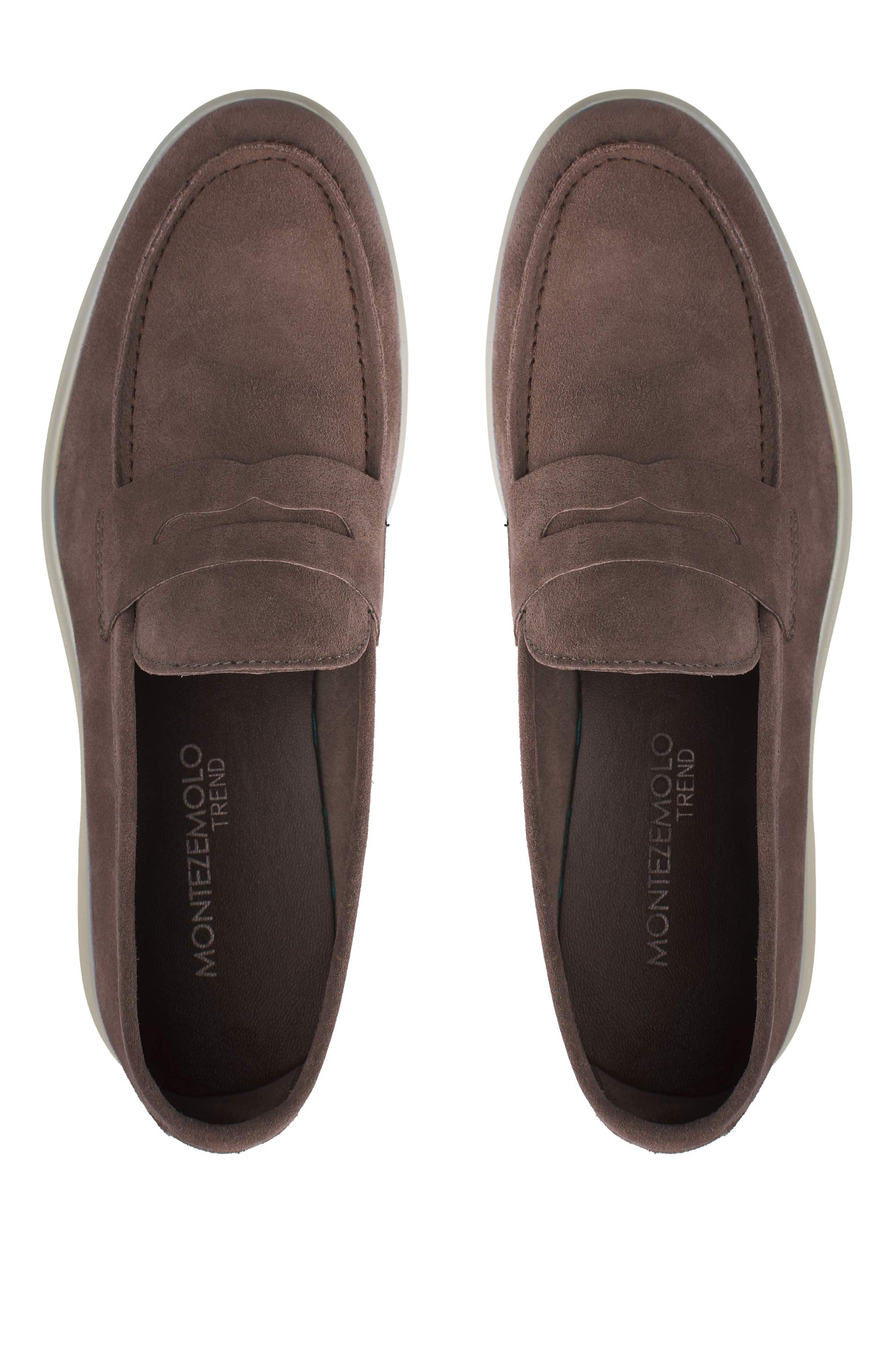 Suede penny loafer with rubber sole - MONTEZEMOLO