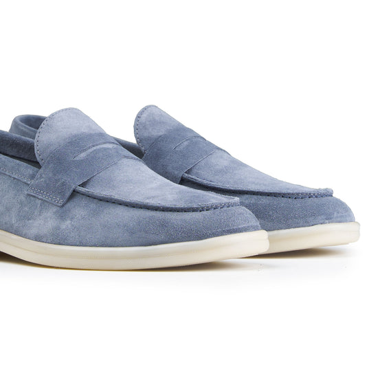 Suede penny loafer with rubber sole - MONTEZEMOLO