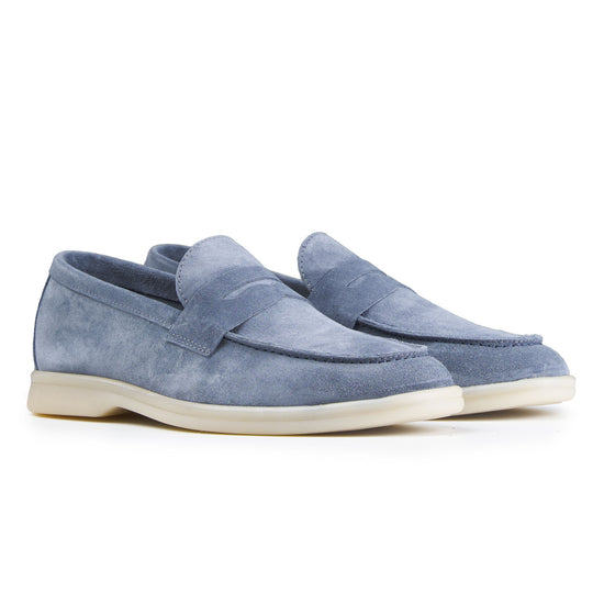 Suede penny loafer with rubber sole - MONTEZEMOLO