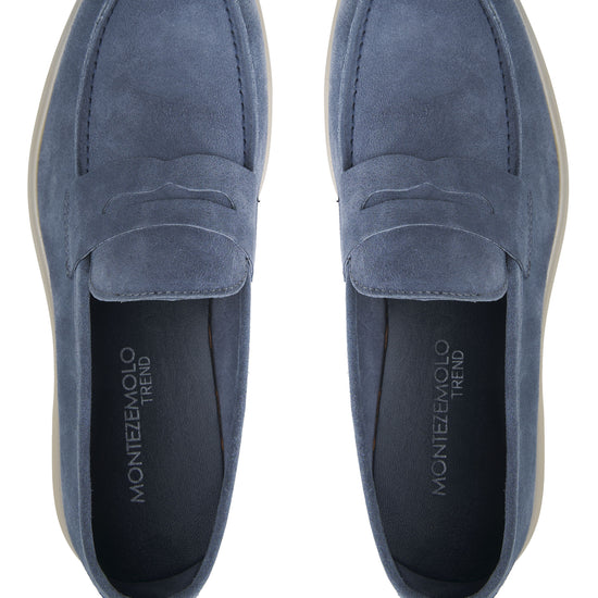 Suede penny loafer with rubber sole - MONTEZEMOLO