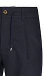 Stretch Wool Drawstring Trousers