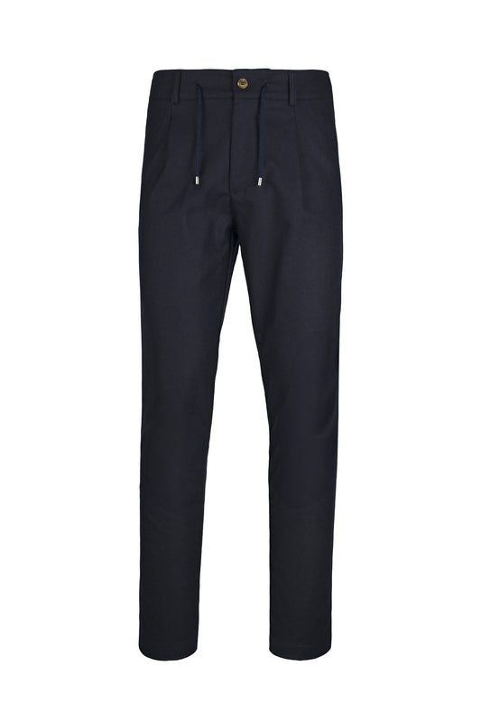 Stretch Wool Drawstring Trousers