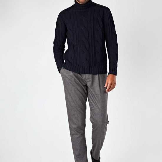 Fisherman Cable-Knit Turtleneck - MONTEZEMOLO