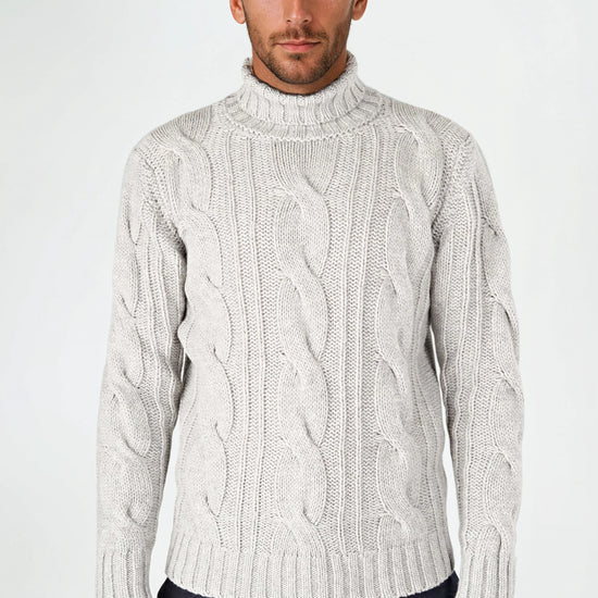 Fisherman Cable-Knit Turtleneck - MONTEZEMOLO
