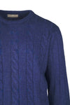 Cable-Knit Crew Neck Sweater