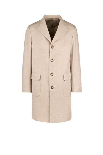Single-Breasted Wool-Blend Coat