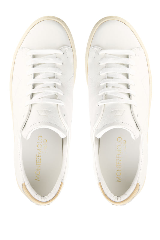 White Calf Leather Sneakers