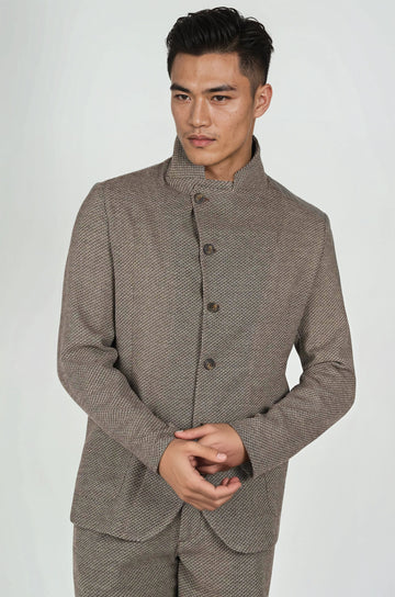 Giro-Inglese Weave Star-Collar Jacket