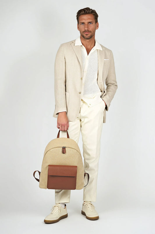 Canvas & Leather Backpack