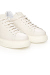 Tumbled-Leather Platform Sneakers