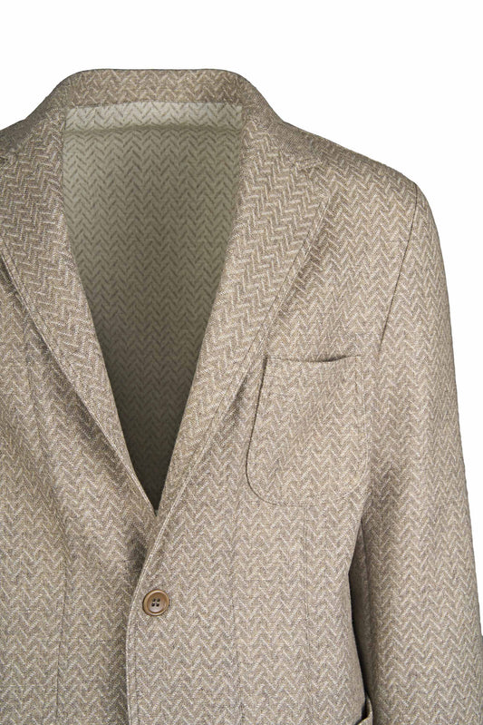 Printed wool–cashmere jersey jacket