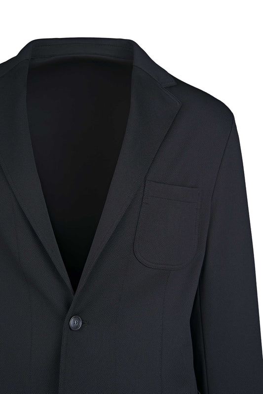 Unlined micro-piqué jacquard blazer