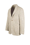 Unstructured baby alpaca tweed jacket