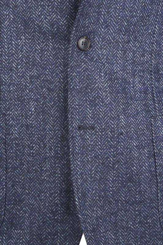 Deconstructed Herringbone jacket in wool & alpaca blend