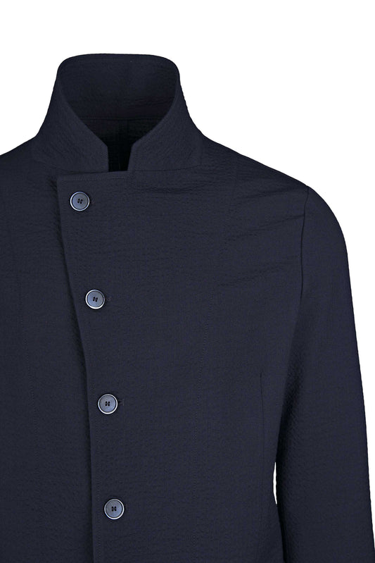 Seersucker Wool Star Collar Jacket