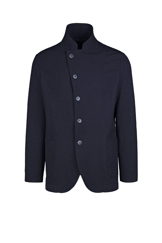 Seersucker Wool Star Collar Jacket