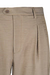 Wool Seersucker Textured Trousers