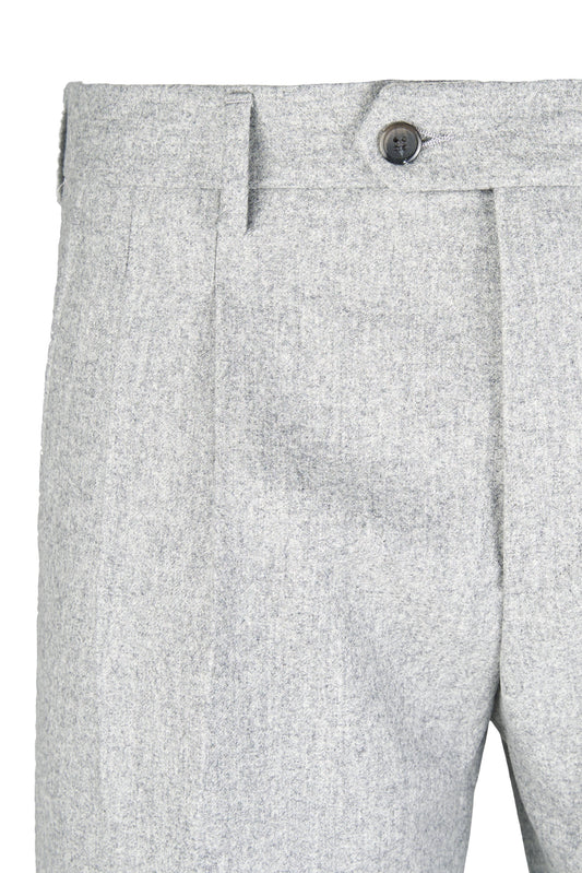 Double-pleat wool-cashmere trousers