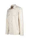 Spear-collar mélange shirt