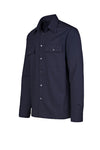 Spear-collar mélange shirt