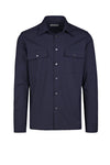 Spear-collar mélange shirt