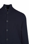 High-neck pocket cardigan